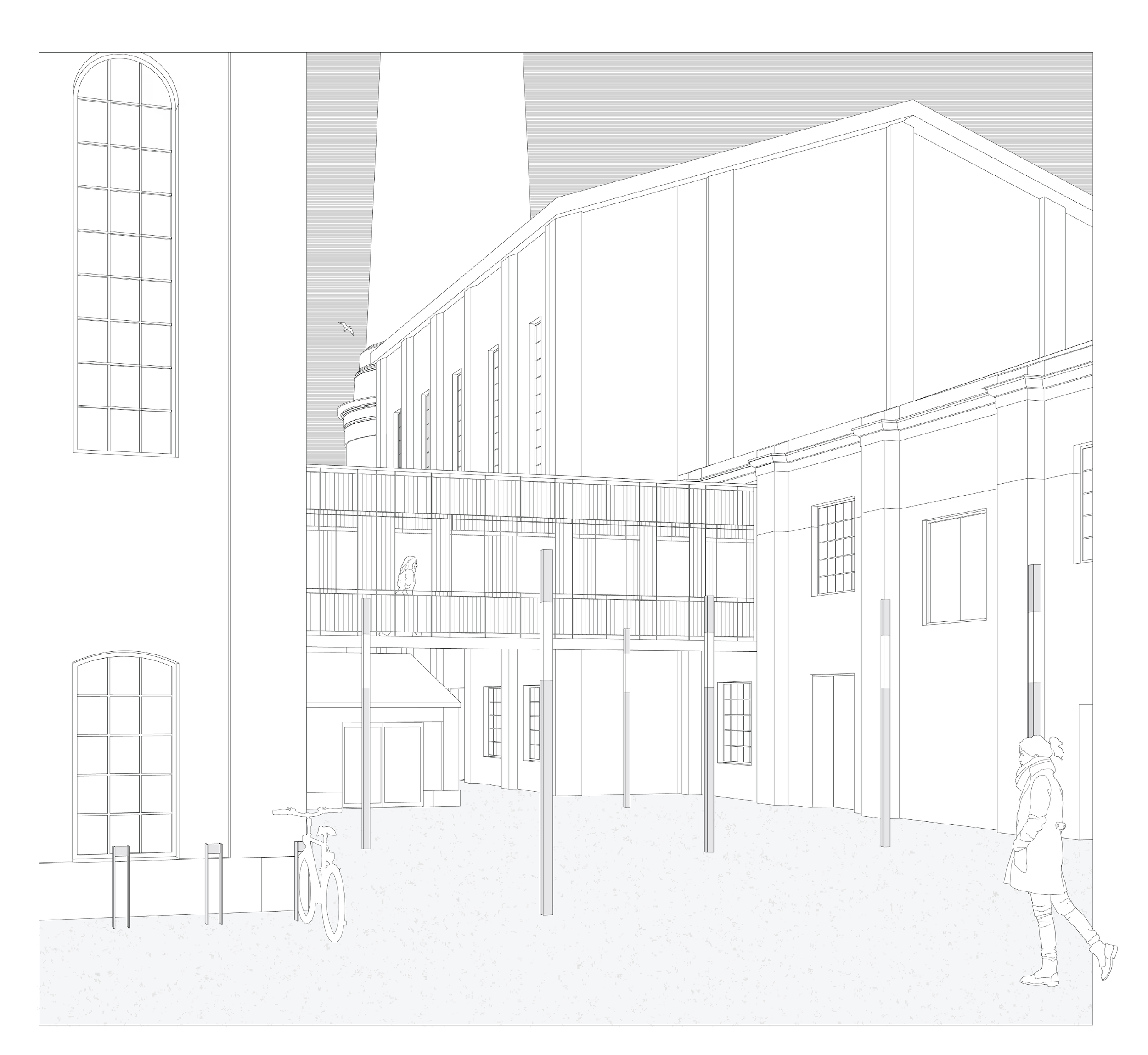 Tegning – renovering af nedlagt sukkerfabrik